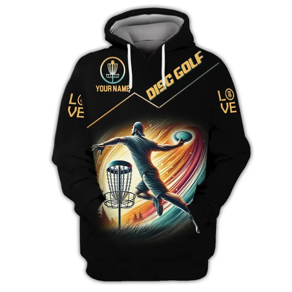 Man Shirt Custom Name Disc Golf T-Shirt Hoodie Long Sleeve / S T-Shirt