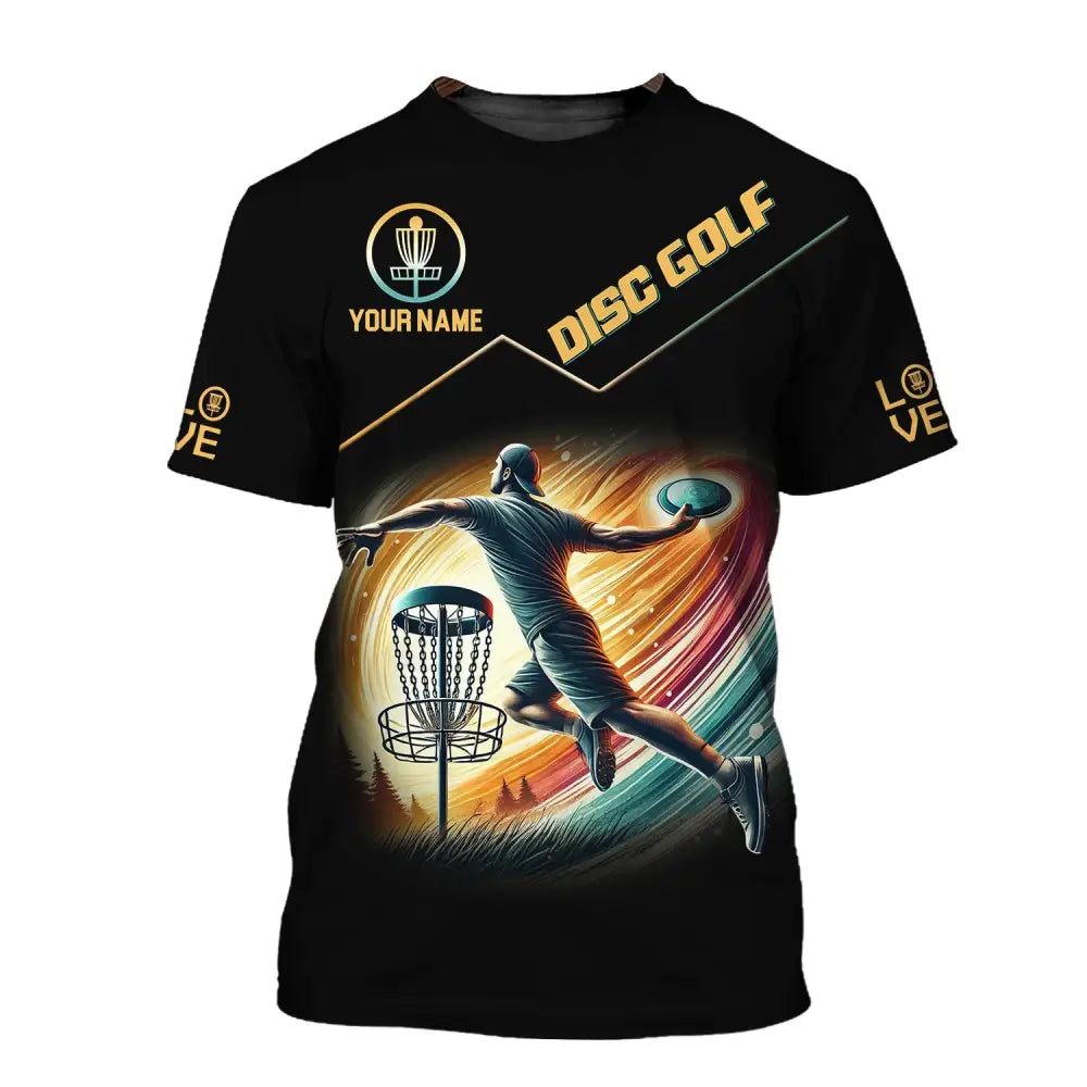 Man Shirt Custom Name Disc Golf T-Shirt Hoodie Long Sleeve / S T-Shirt