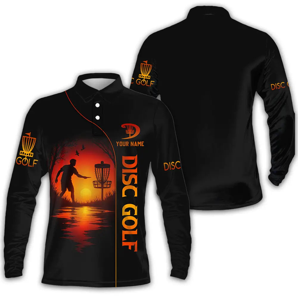Unisex Shirt - Custom Disc Golf Shirt Long Sleeve Polo / S T-shirt