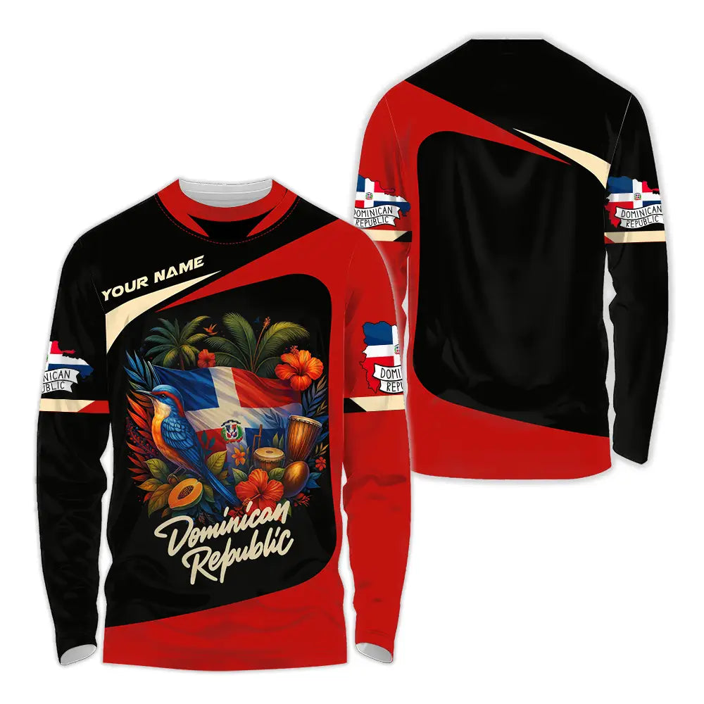 Unisex Shirt - Custom Dominican Republic Shirt Long Sleeve Shirt / S T-shirt