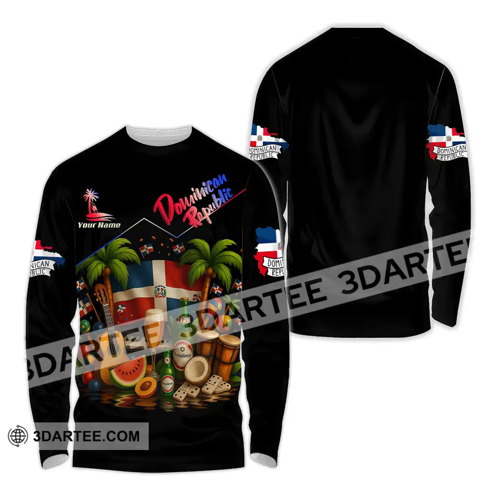 Unisex Shirt - Custom Dominican Republic Shirt Long Sleeve Shirt / S T-shirt