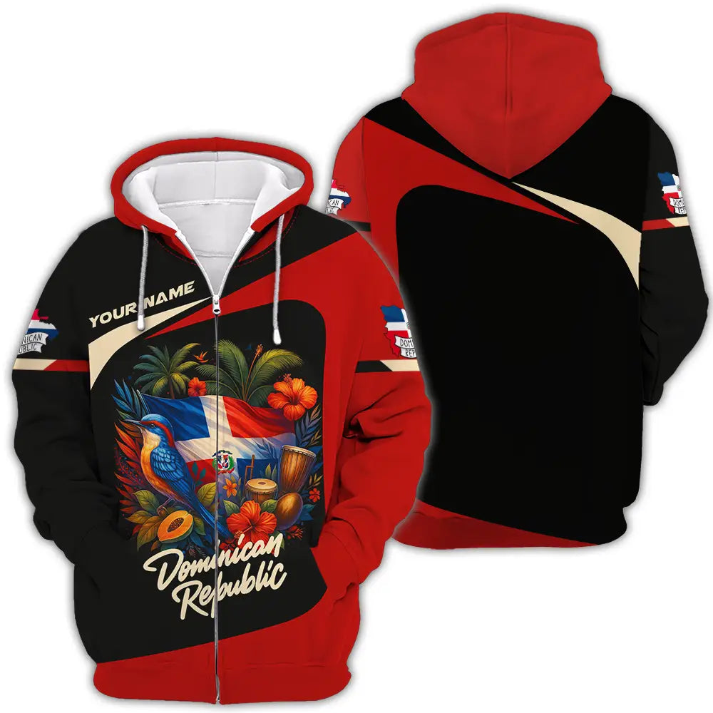 Unisex Shirt - Custom Dominican Republic Shirt Zipper Hoodie / S T-shirt