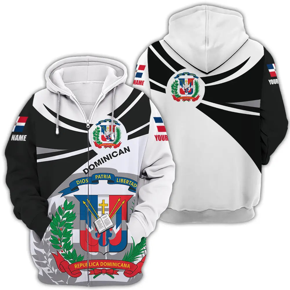 Unisex Shirt - Custom Republic Dominican Shirt Zipper Hoodie / S T-shirt