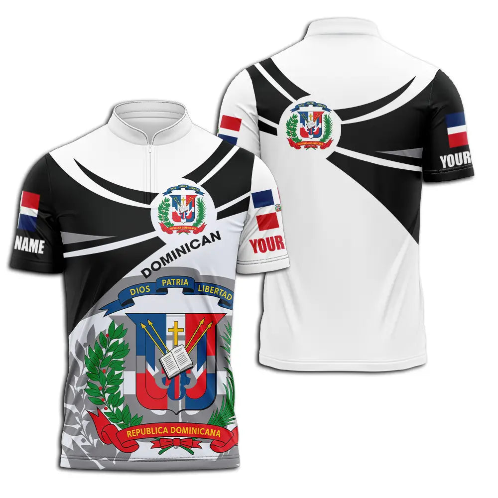Unisex Shirt - Custom Republic Dominican Shirt Zipper Polo Shirt / S T-shirt