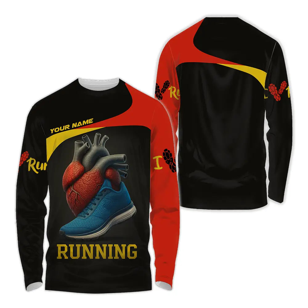 Unisex Shirt - Custom Running Lover Runner Shirt Long Sleeve Shirt / S T-shirt