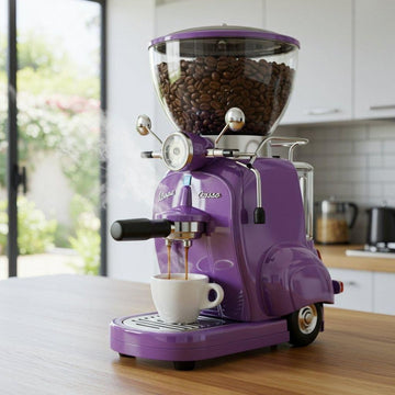 Vespa-Inspired Coffee Maker – Retro Scooter Design Espresso Machine