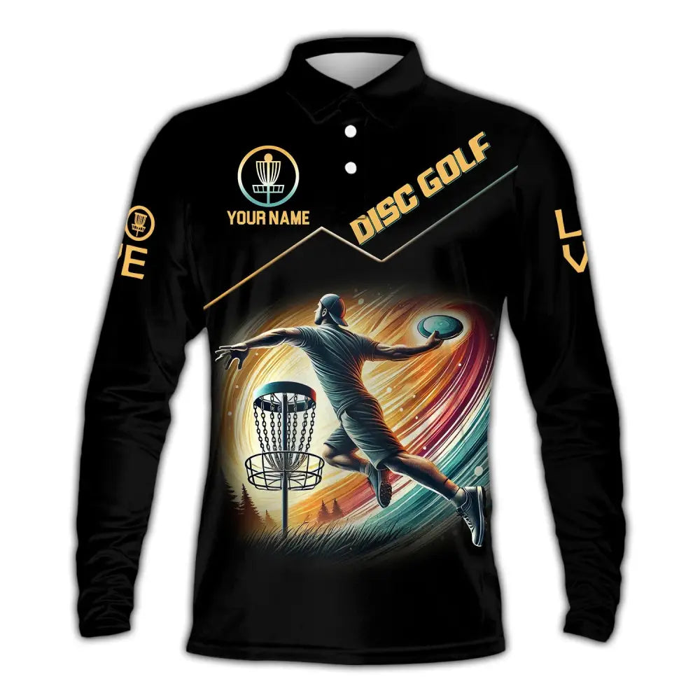 Man Shirt Custom Name Disc Golf T-Shirt Hoodie Long Sleeve Polo / S T-Shirt