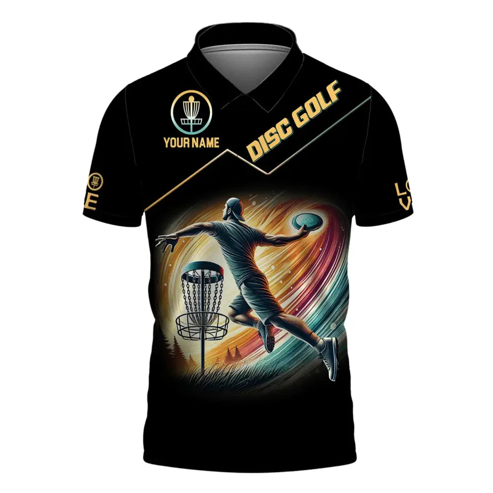 Man Shirt Custom Name Disc Golf T-Shirt Hoodie Long Sleeve Polo / S T-Shirt