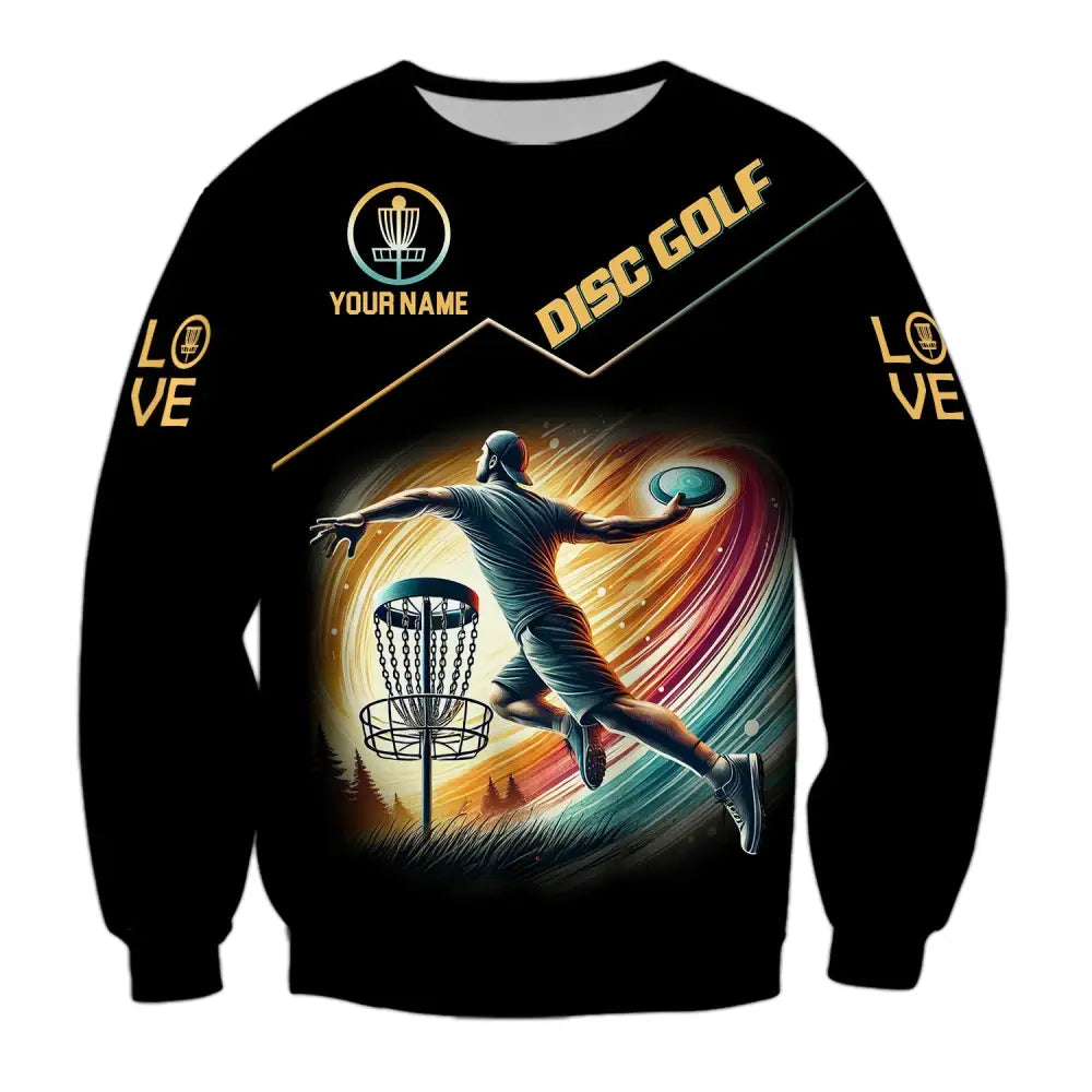 Man Shirt Custom Name Disc Golf T-Shirt Hoodie Long Sleeve / S T-Shirt