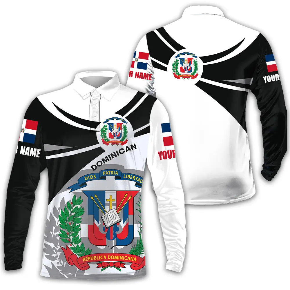 Unisex Shirt - Custom Republic Dominican Shirt Long Sleeve Polo / S T-shirt